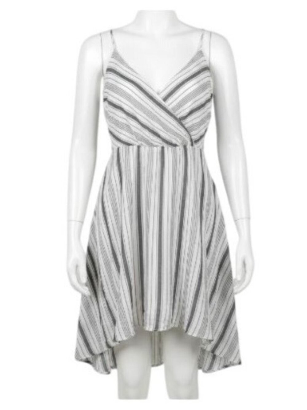 Breezy Lightweight Sundress Crisscross Bodice Spaghetti Strap High Low Size S